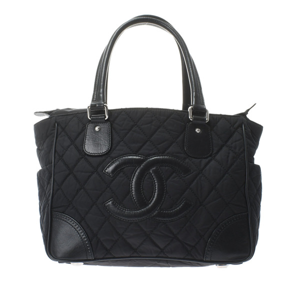 Chanel Paris New York Line Black/Silver Hardware Nylon Tote Bag - Picture 1 of 13